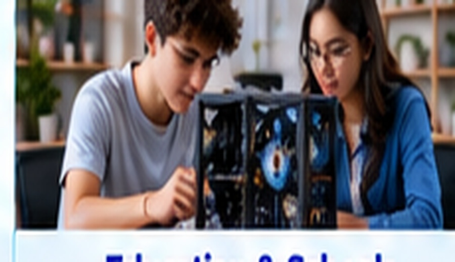 Students learning computer hardware